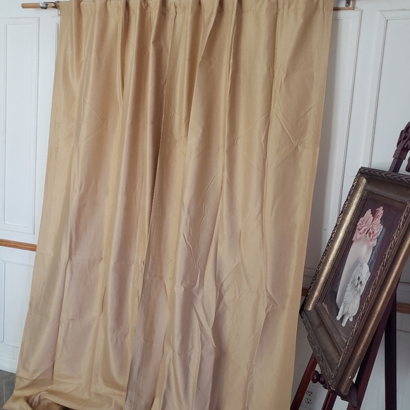 JC Penney Curtains 2 panels 80" x 106"  Gold  Lined Hidden Tab Weighted NEW - Picture 3 of 14